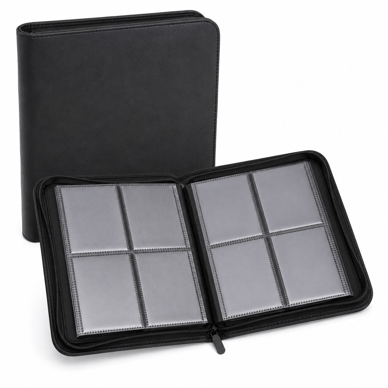 Four-Pocket Zipper Card Binder
